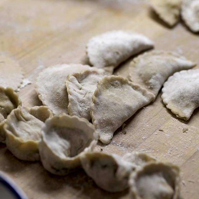 pierogis shaped